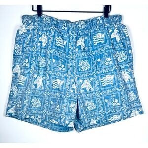 Reyn Spooner‎ Swim Trunks Mens XXL Blue Hawaiian Lahaina Sailor Made in Hawaii